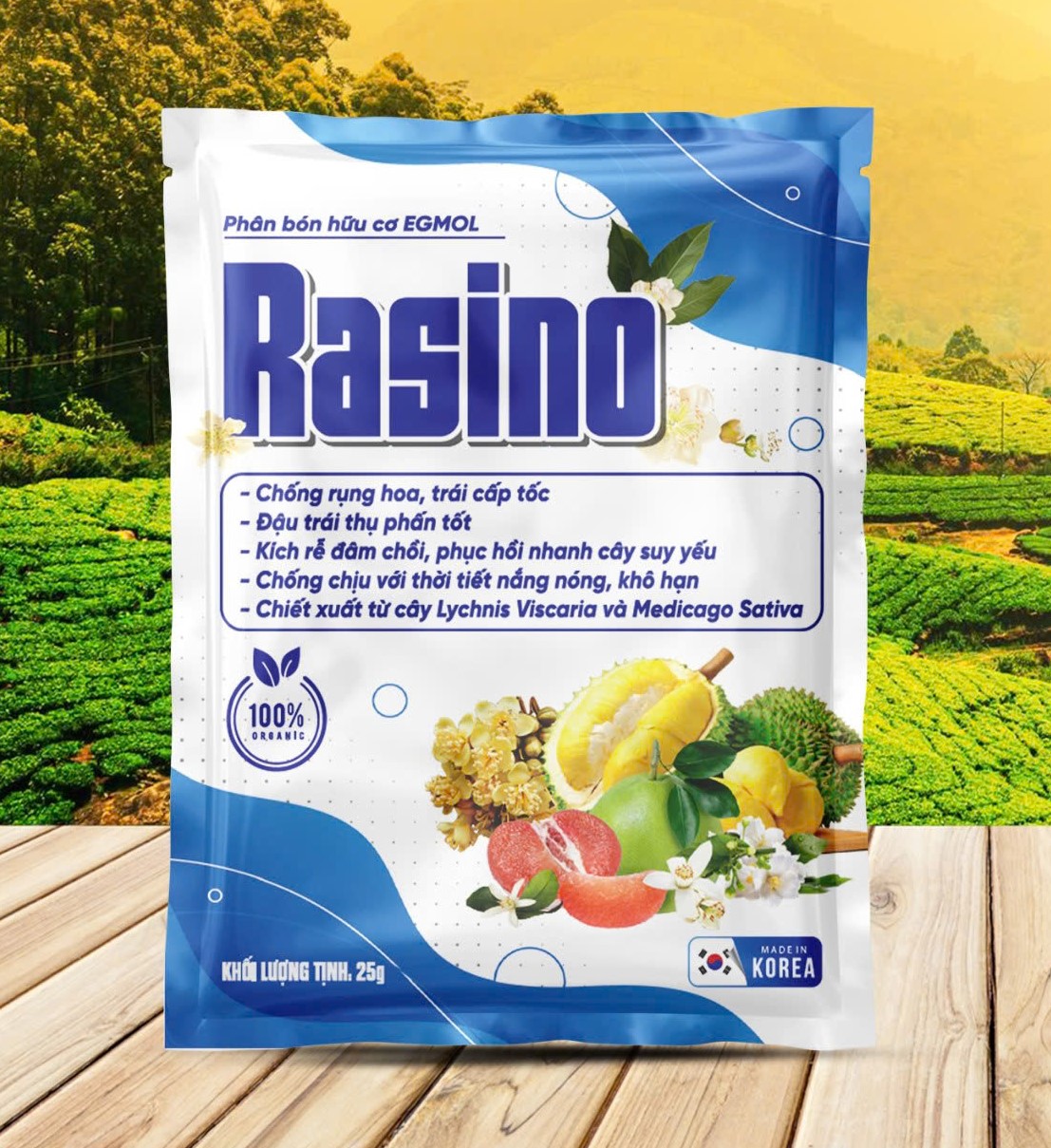 Rasino 25g - Chiết xuất từ cây Lychnis Viscaria và Medicago Sativa nhập khẩu từ Hàn Quốc 1 Mat truoc